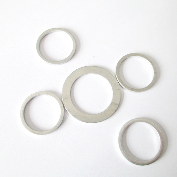 Arandela plana delgada de metal de aluminio