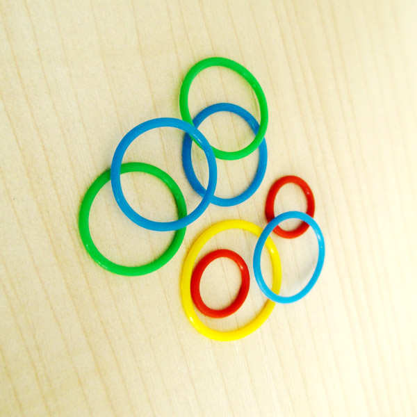 Todos los anillos de tamaño O para diferentes colores