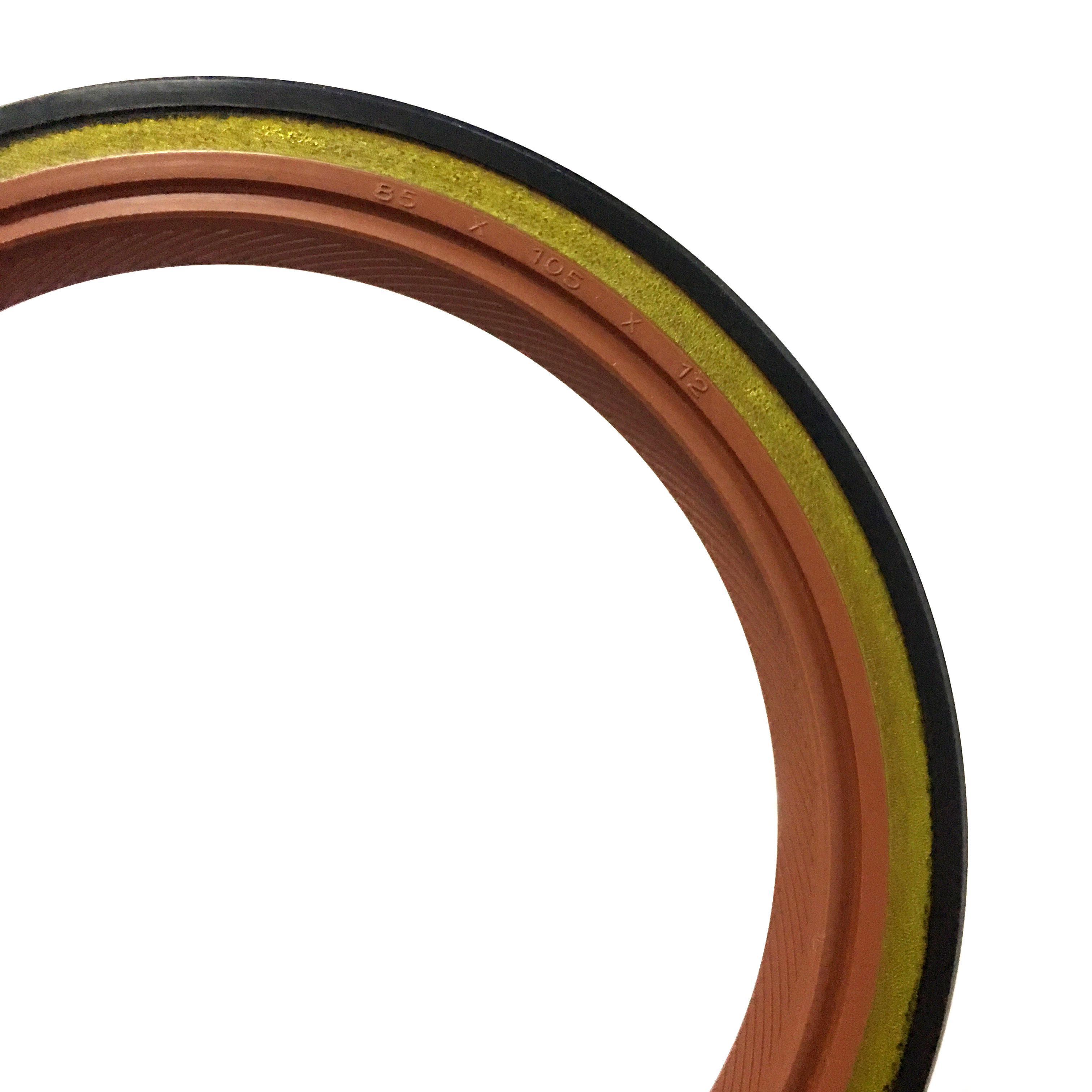 FPM / ACM Sello de goma de doble color Sello de aceite del cigüeñal para VW 85 * 105 * 12